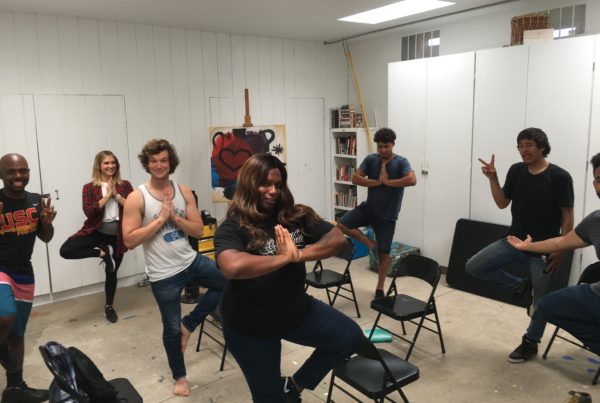 youth doing yoga